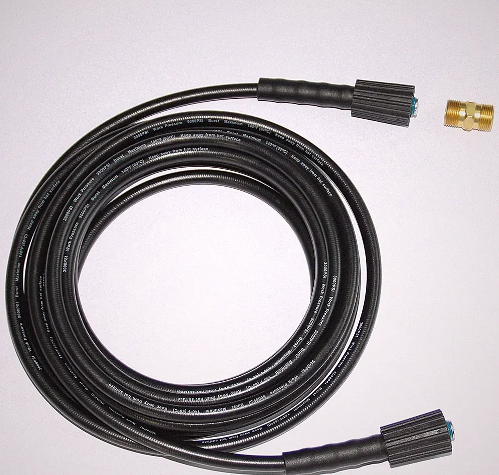 3000 PSI 35FT 1/4-inch High Pressure Washer Hose with Adapter,3000PSI Extensi...