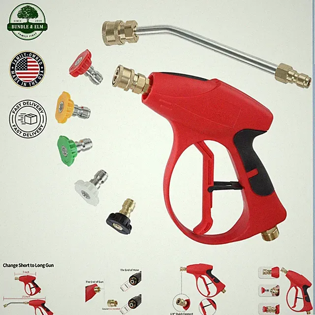 3000 PSI High Pressure Washer Gun with Extension Wand and Safety Locking Feature