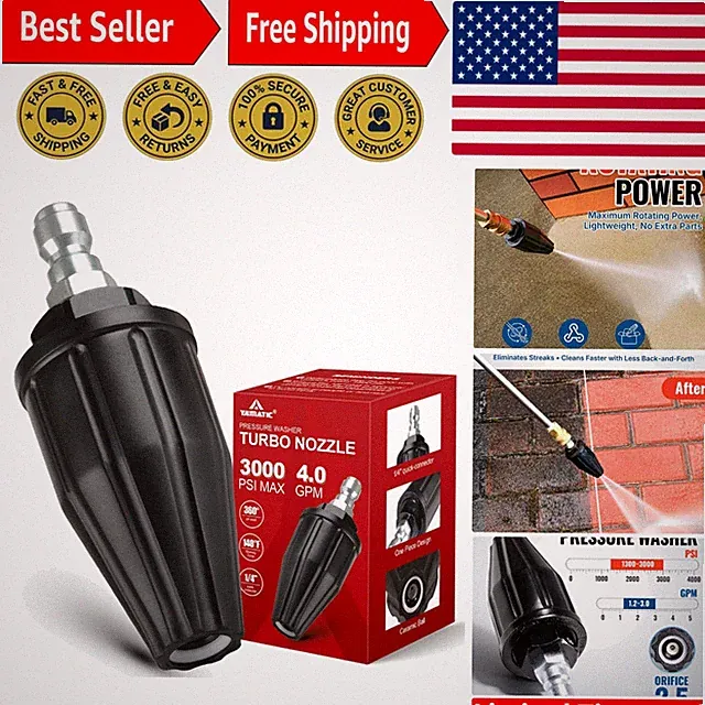 3000 PSI Rotating Turbo Nozzle for Pressure Washers - 1/4" Quick Connect