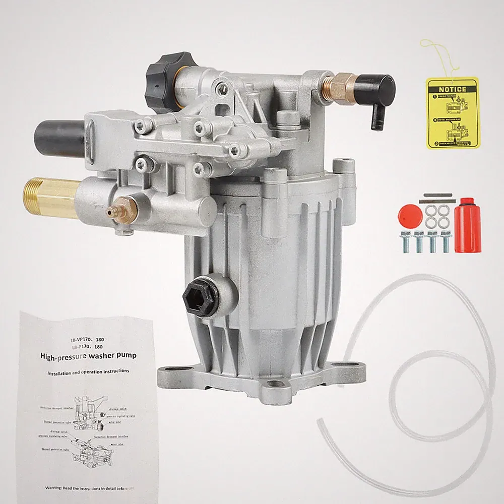 3000 PSI Universal Pressure Washer Pump 3/4 Horiz Shaft MAX 2.5 GPM Oil Sealed
