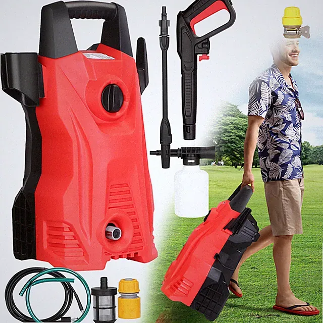 3000PSI 2.6GPM High Pressure Washer Adjustable Spray Nozzle Extended Hose 1400W