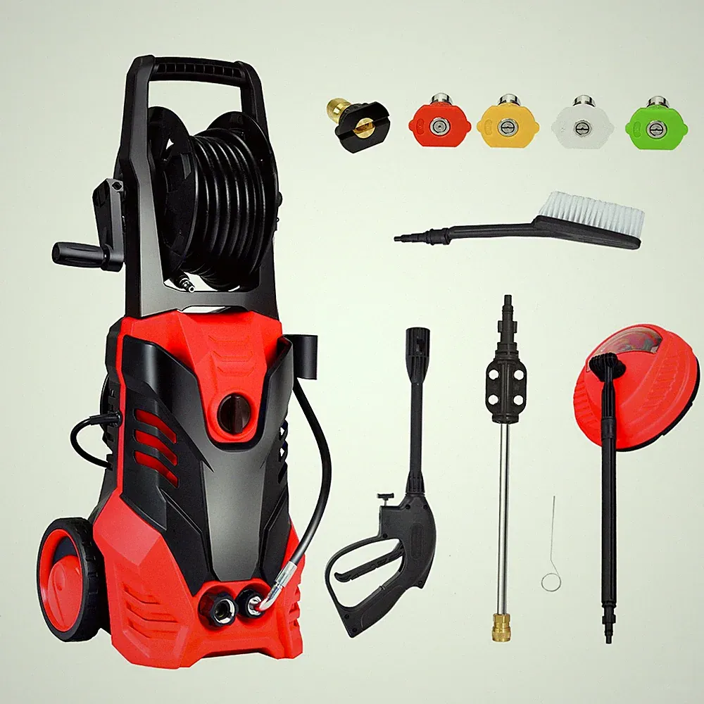 3000PSI Electric High Pressure Washer Machine 2 GPM 2000W Patio Cleaner Red