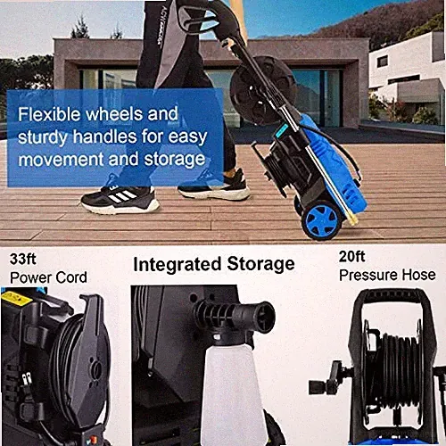 3000PSI Electric Pressure Washer 2.4GPM Power Washer 1600W High WHOLESUN