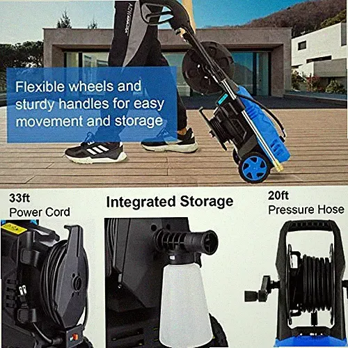 3000PSI Electric Pressure Washer 2.4GPM Power Washer 1600W High WHOLESUN