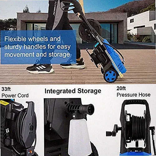 3000PSI Electric Pressure Washer 2.4GPM Power Washer 1600W High WHOLESUN