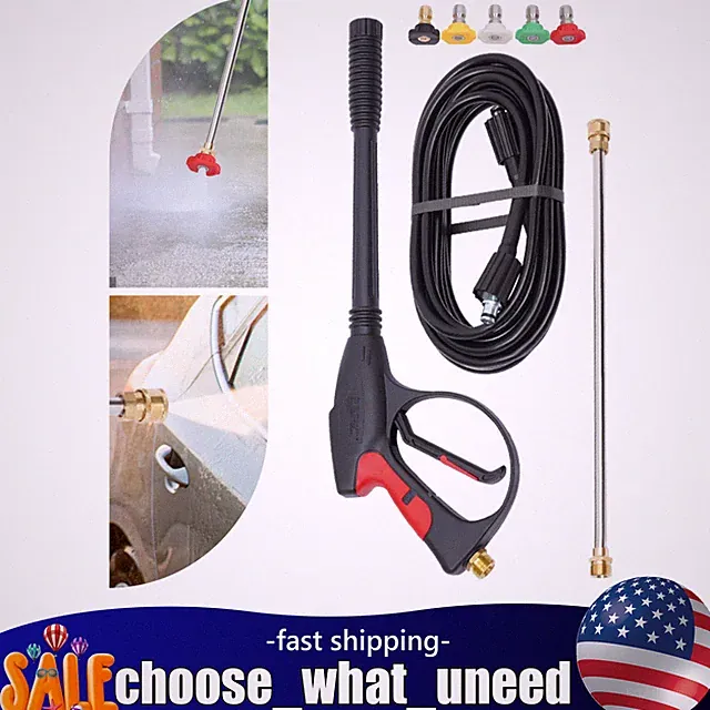 3000PSI High Pressure Power Washer Spray Gun 5-Nozzle For Craftsman Hose Tip Set