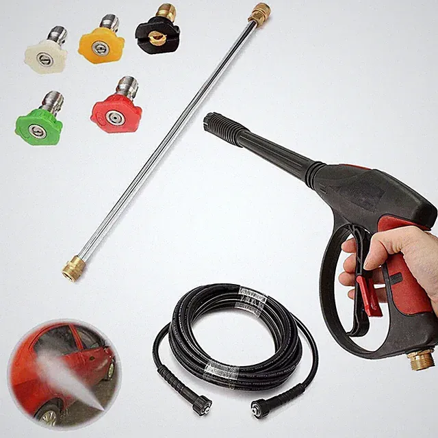 3000PSI High Pressure Power Washer Spray Gun Wand Hose Kit +5 Tips For Craftsman