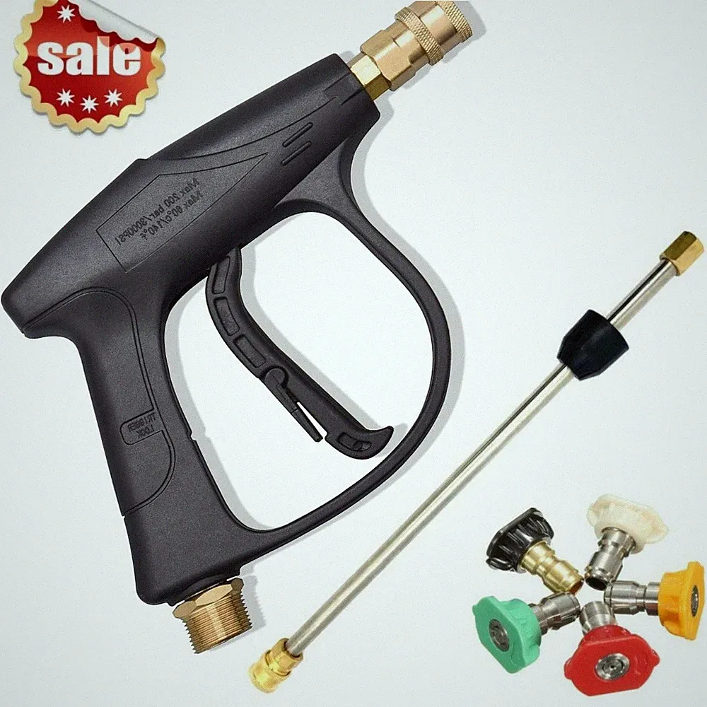 3000PSI High Pressure Washer Extension Wand Lance Car Wash Spray Gun Nozzle Tips