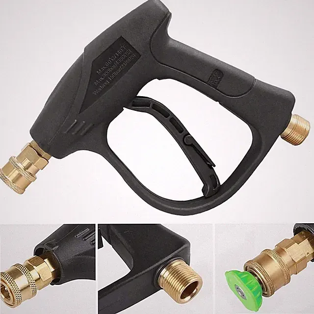 3000PSI High Pressure Washer Gun CarWash Spray Short Wand / Nozzle New