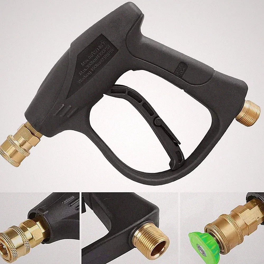 3000PSI High Pressure Washer Gun CarWash Spray Short Wand / Nozzle USA