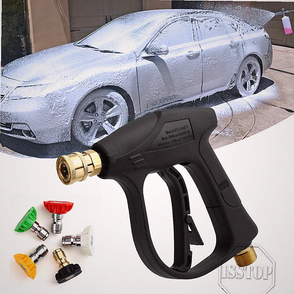3000PSI High Pressure Washer Gun Foam Water Spray Power Wand Nozzle For Car Yard