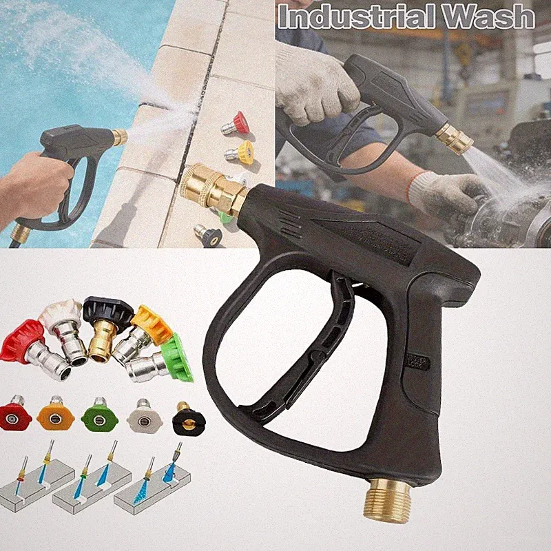 3000PSI High-Pressure Washer Gun Set with 5 Quick-Connect Nozzles for Car/Floor