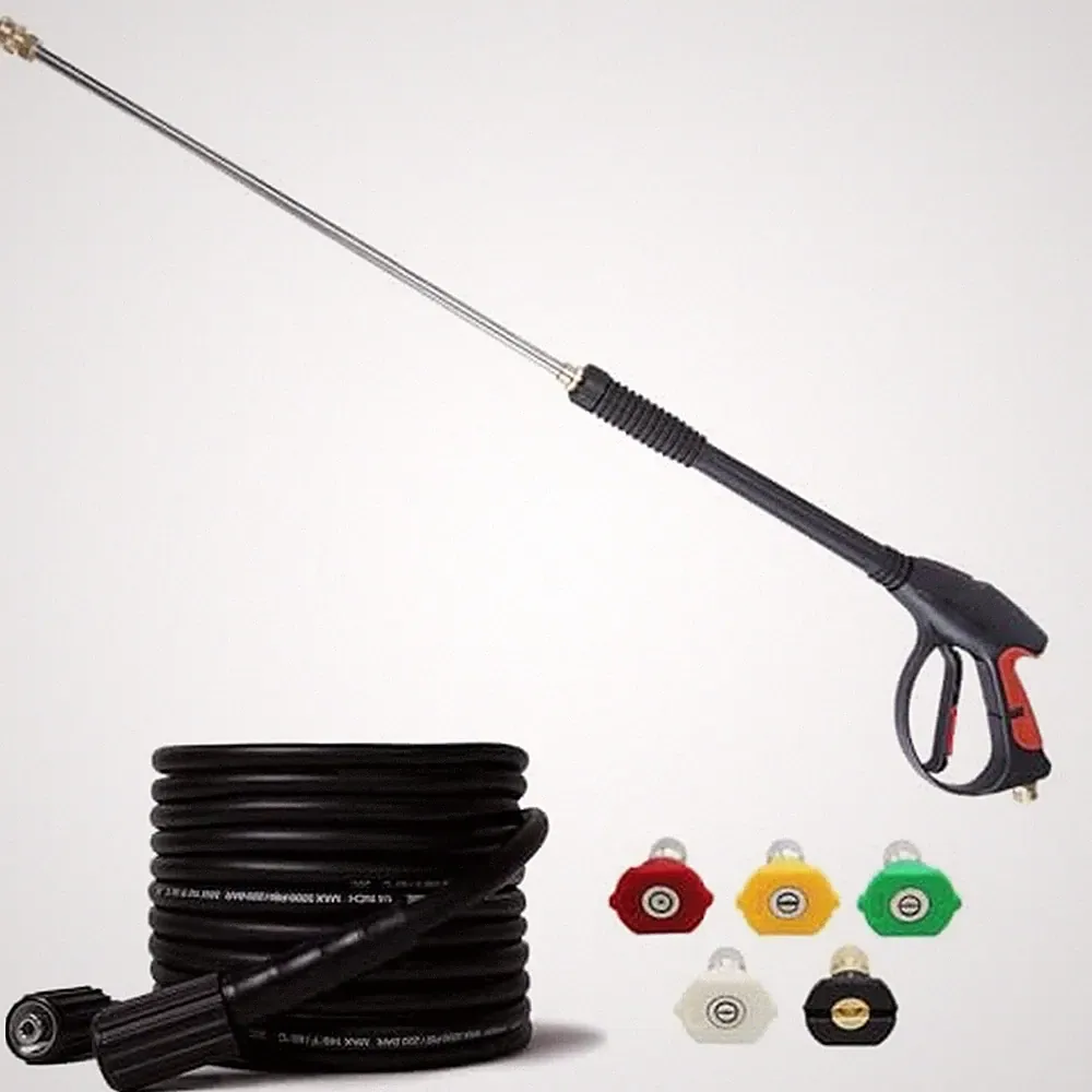 3000PSI Pressure Washer Gun and Hose Kit with Wand and 5 Nozzles