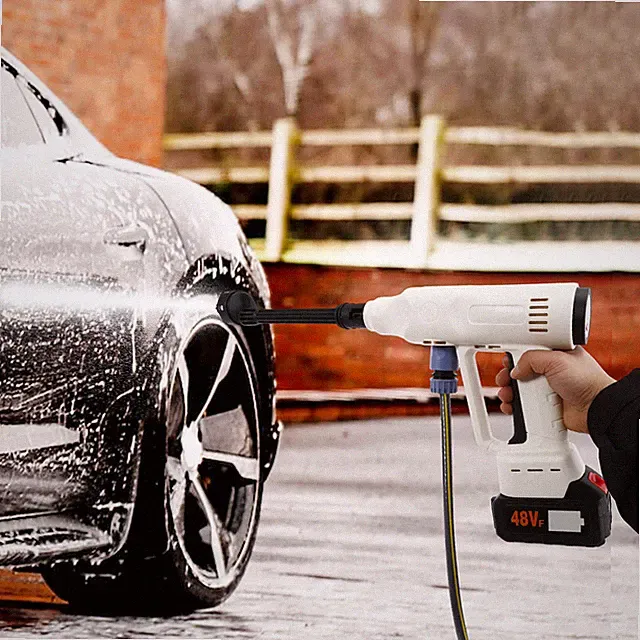 300W Cordless Pressure Washer Handheld Washing Machine Battery Powered 3-8L/Min