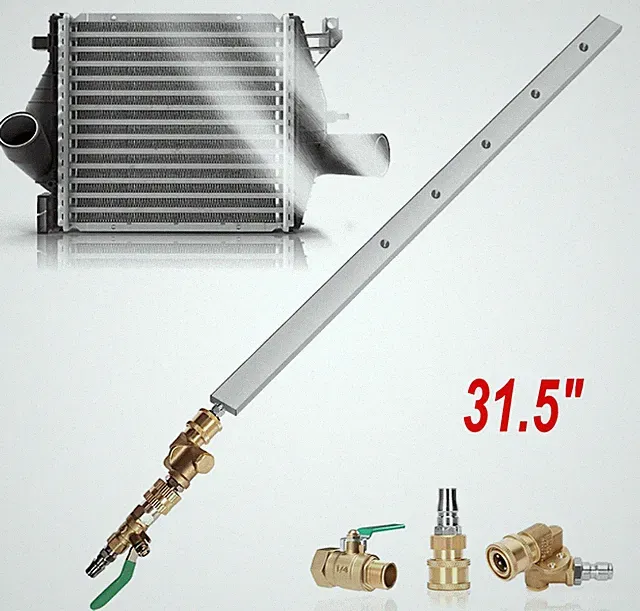 31.5" Pro Radiator Cleaning Wand Kit Radiator Cleaner Tool with 5 Spray Nozzles