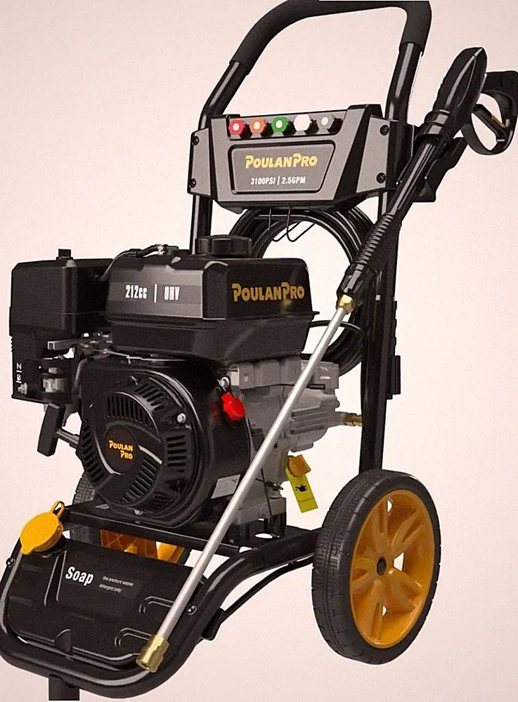 3100 Max PSI 2.5 Max GPM Gas Pressure Washer Detergent Tank Deck Water Cleaner