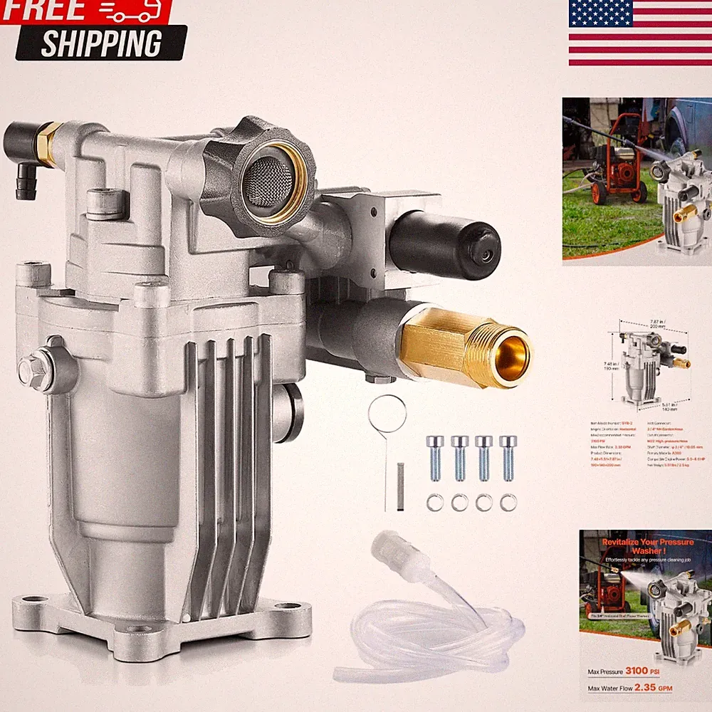 3100 PSI Pressure Washer Pump 3/4" Shaft 2.5 GPM for Honda Simpson
