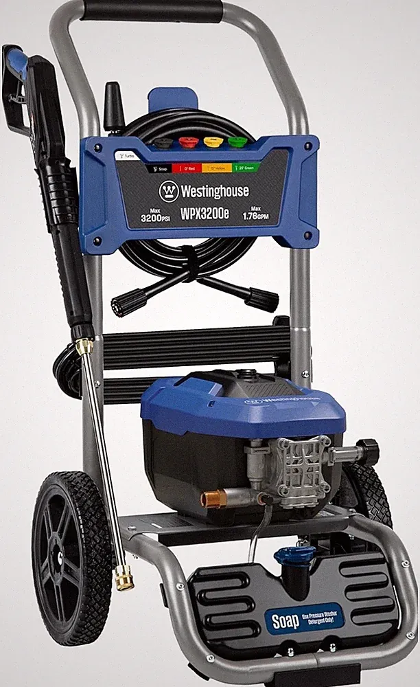 3200 Max PSI 1.76 Max GPM 13 Amp Cold Water Electric Powered Pressure Washer wit
