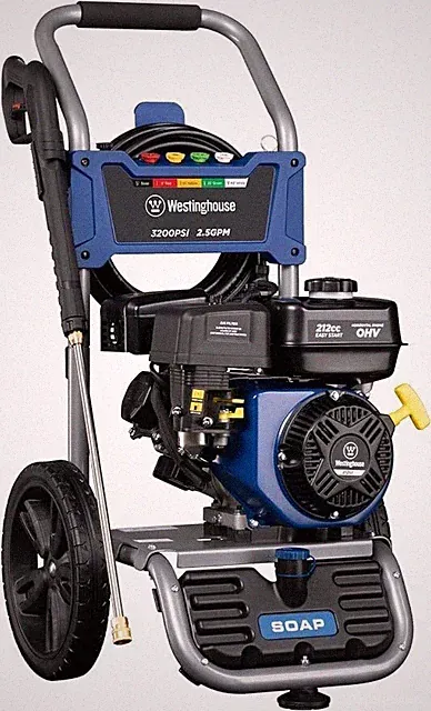3200 PSI 2.5 Max GPM Gas Pressure Washer Onboard Soap Tank Spray Gun and Wand US
