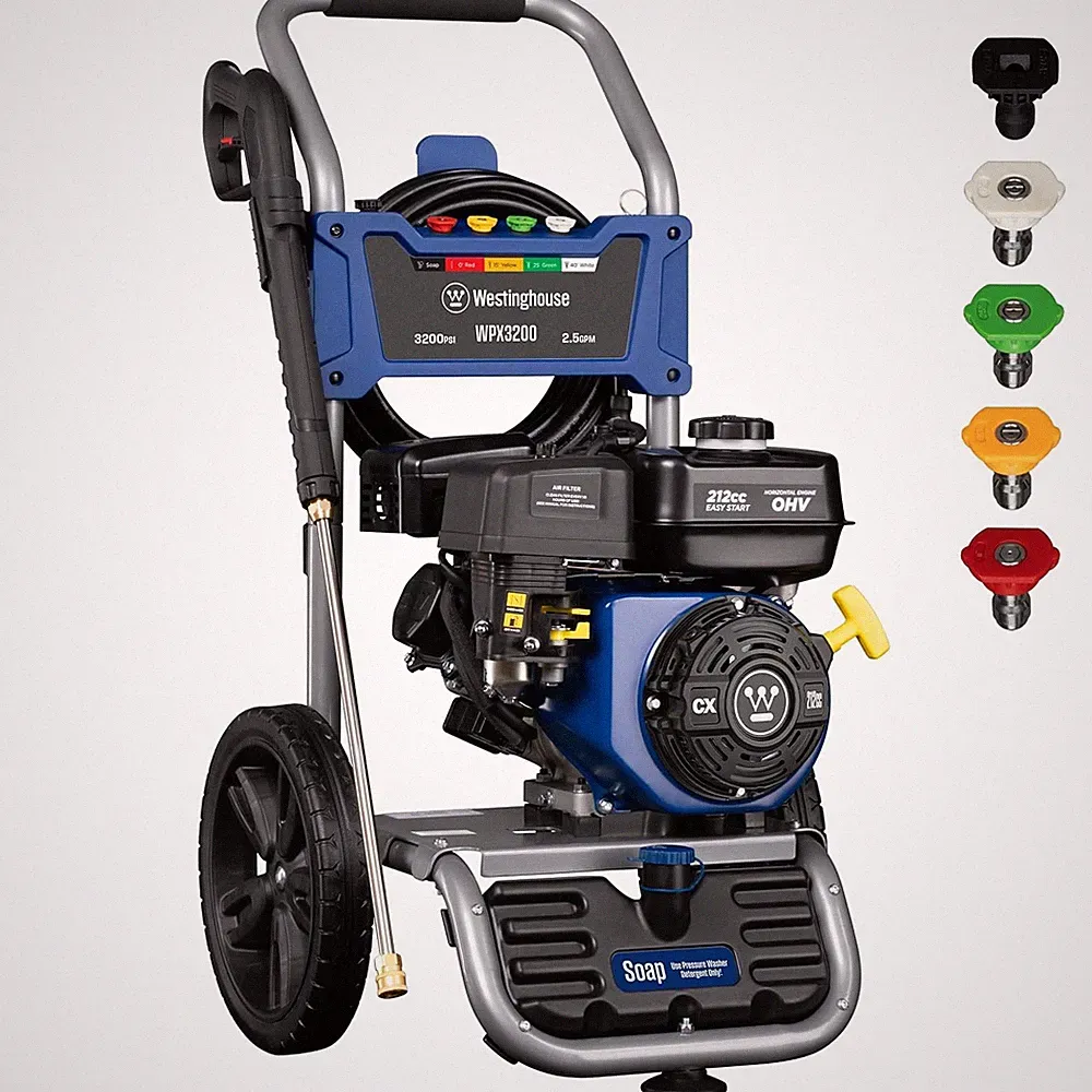 3200 PSI Gas Pressure Washer Westinghouse WPX3200 2.5 GPM Onboard Soap Tank