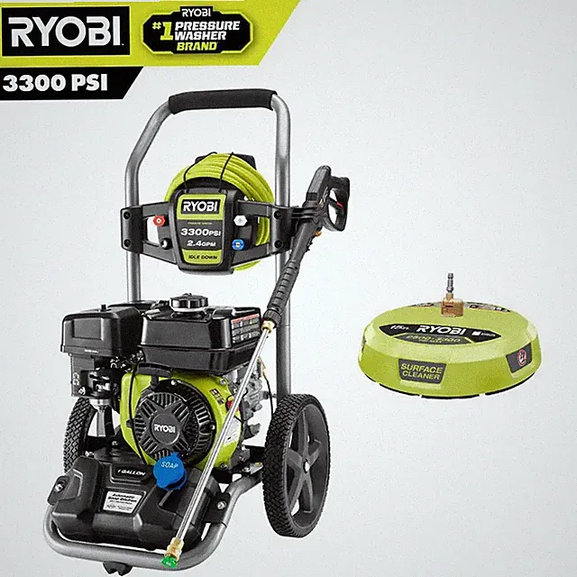 3300 PSI 2.4 GPM Cold Water Gas Pressure Washer with 212Cc Engine and 15 In. Sur