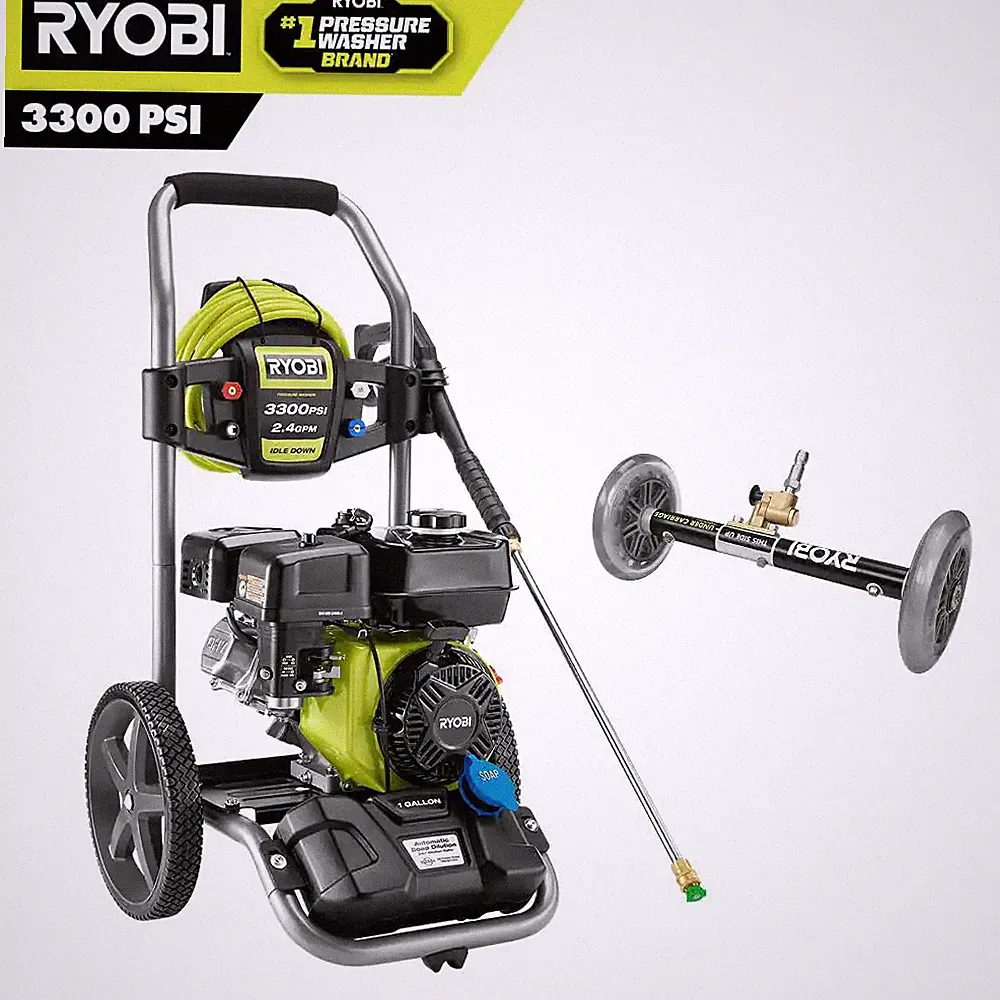 3300 PSI 2.4 GPM Cold Water Gas Pressure Washer with 212Cc Engine and Water Broo