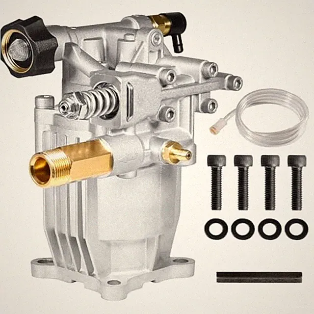 3400 PSI 2.5 GPM 3/4" Horizontal Shaft Pressure Washer Pump Adjustable Unloader