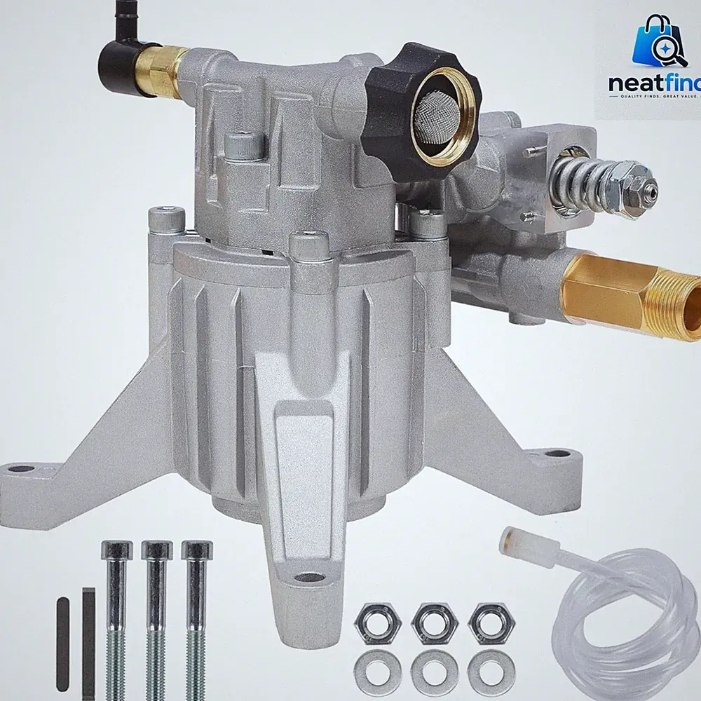 3400 PSI Heavy-Duty Pressure Washer Pump, 2.5 GPM, 7/8" Shaft, Gas Compatible