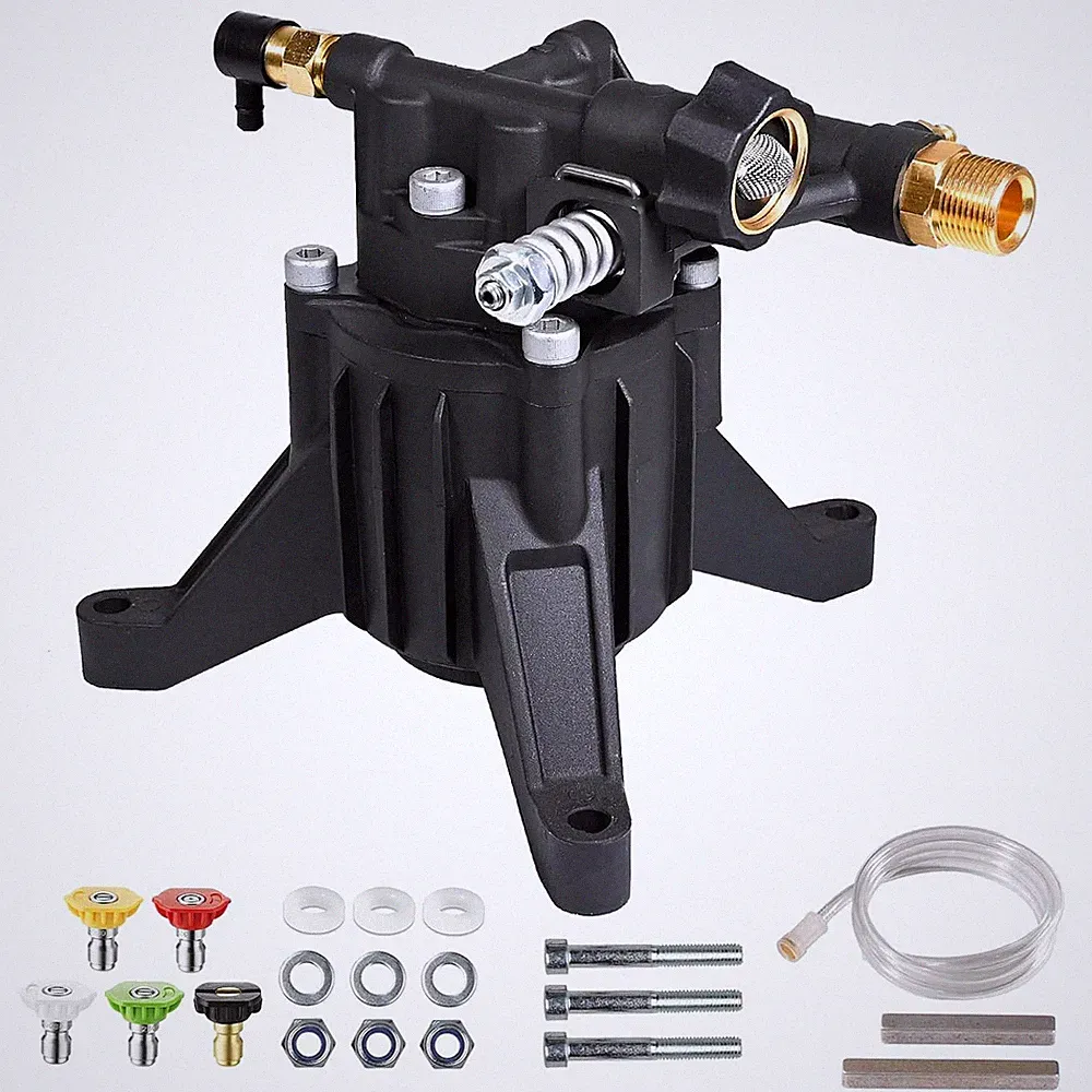3400 PSI Vertical Pressure Washer Pump 2.5 GPM 7/8" Shaft Rear Inlet Pump
