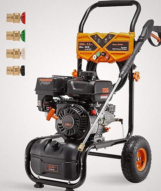 3500 PSI 2.3 GPM Gas Pressure Washer w/Soap Tank High Pressure Washer 4 Nozzles