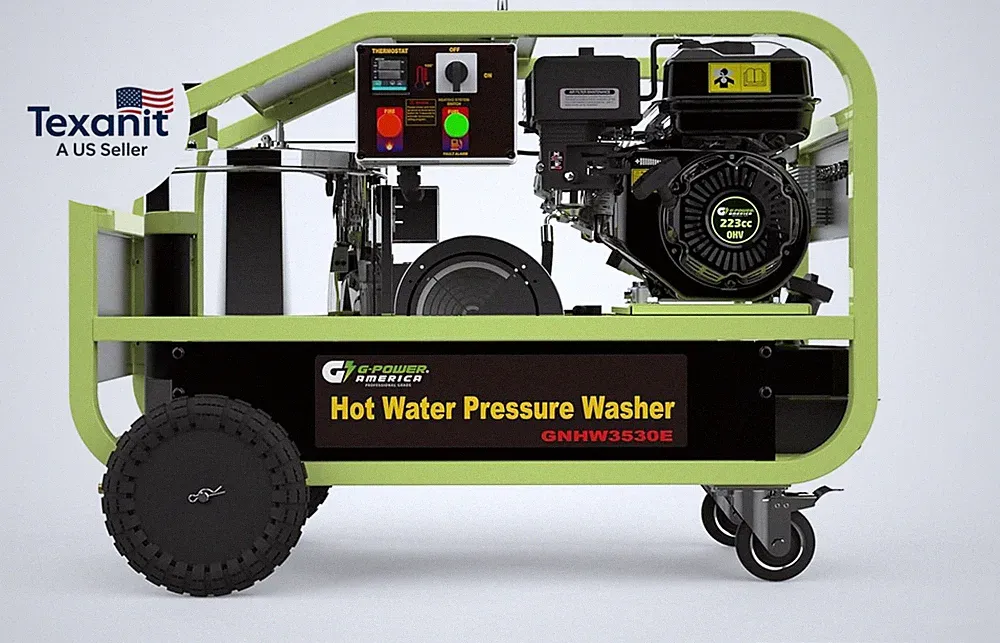 3500 PSI 3 GPM Gas Hot Water Pressure Washer, Electric Start, Commercial Grade P