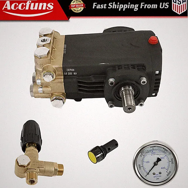 3500 PSI 5.6GPM Pressure Washer Pump General Right Shaft Belt Drive Blue New