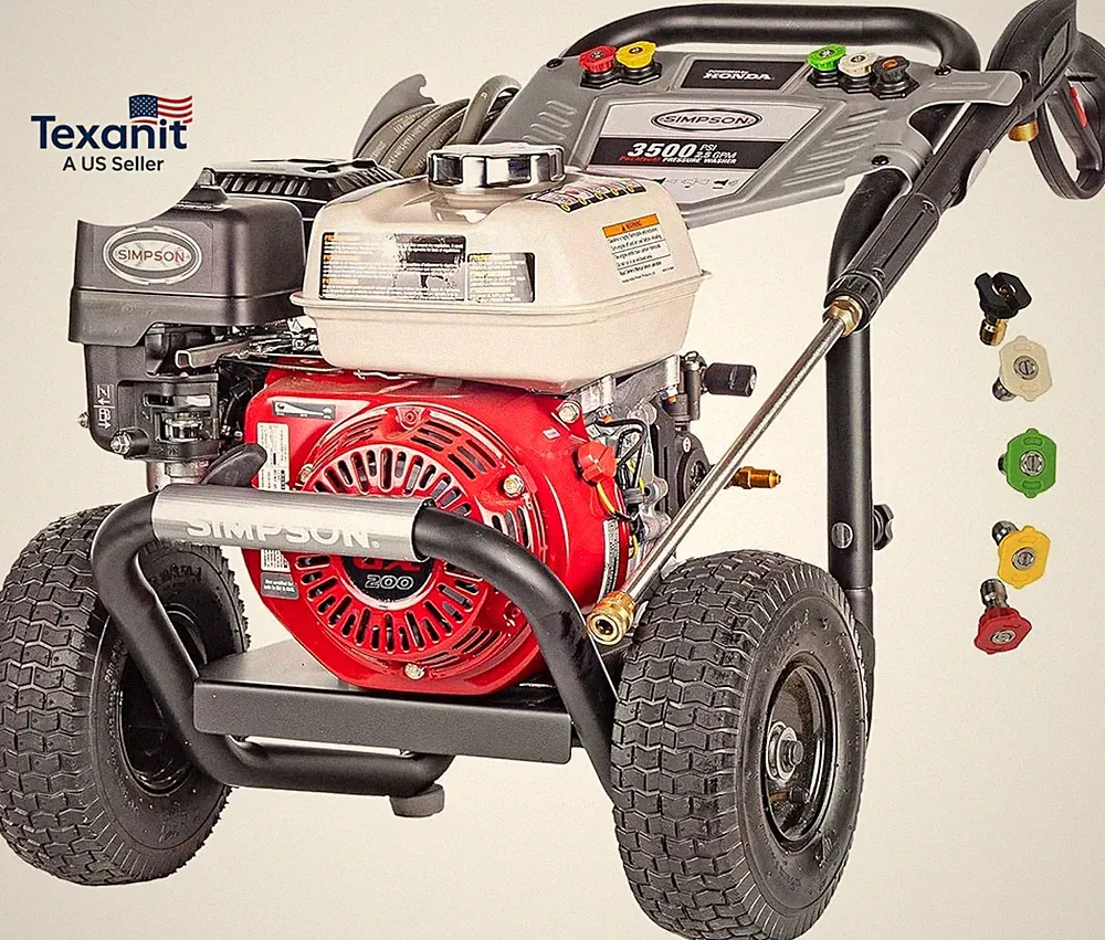 3500 PSI Gas Pressure Washer, 2.5 GPM Commercial Power Washer, Honda Engine, Col