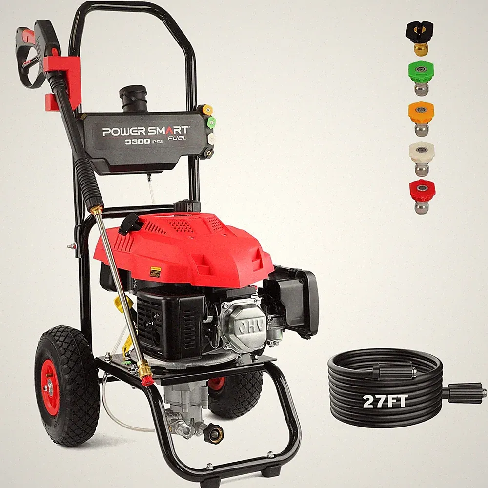 3500 PSI Gas Pressure Washer with 2.5 GPM Flow Rate, 3800W Power, Onboard Soa...