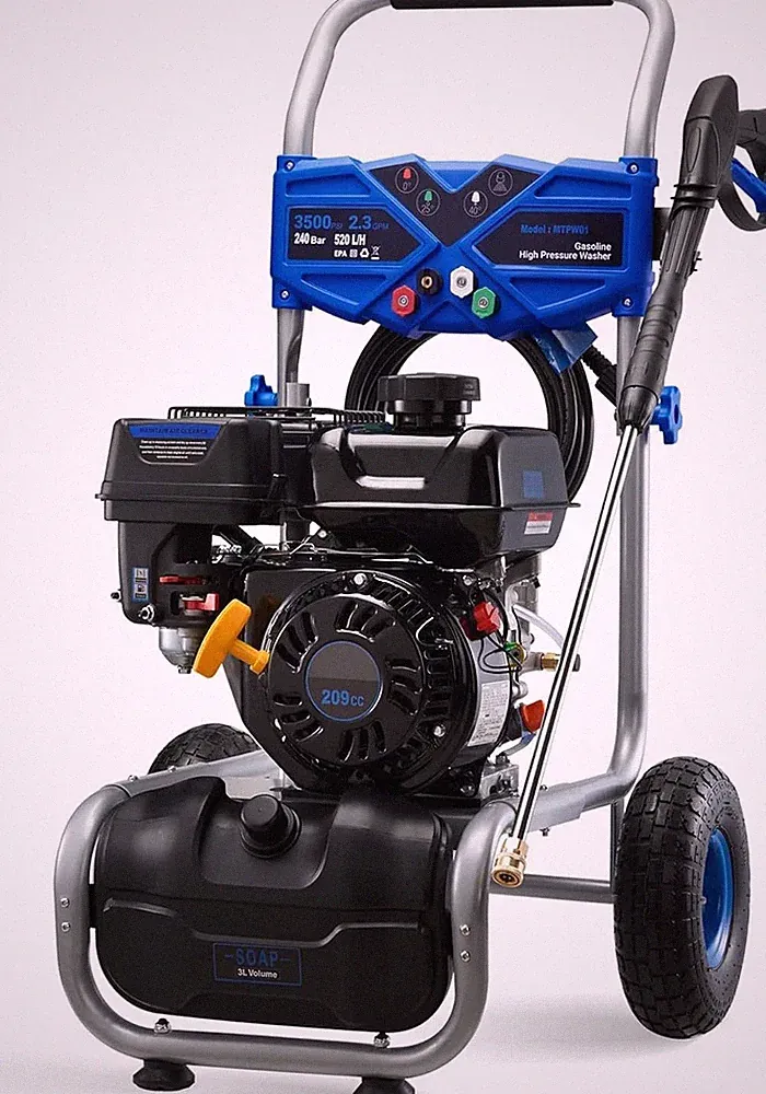 3500PSI Gas Pressure Washer, 2.3GPM Gas Powered High Pressure Washer, Blue