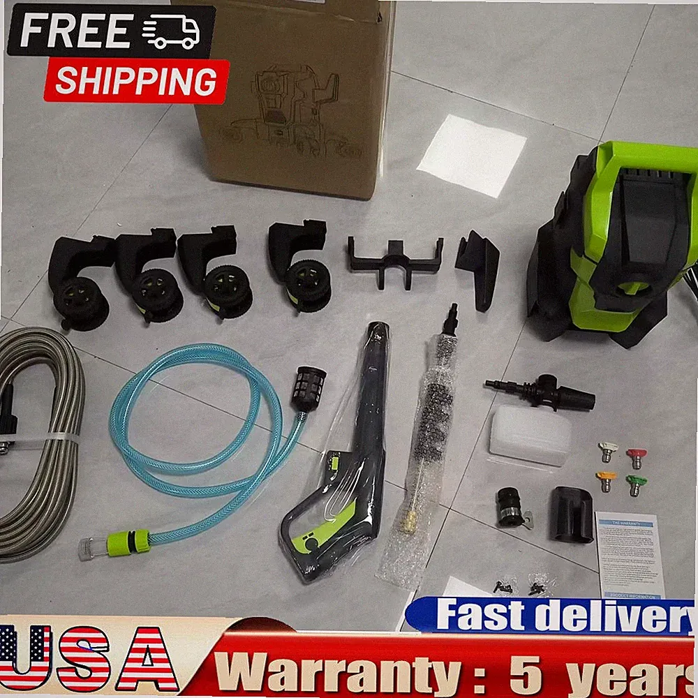 360° Electric Pressure Washer Max 25000 PSI 3.0 GPM with 4 Nozzles & Foam Cannon