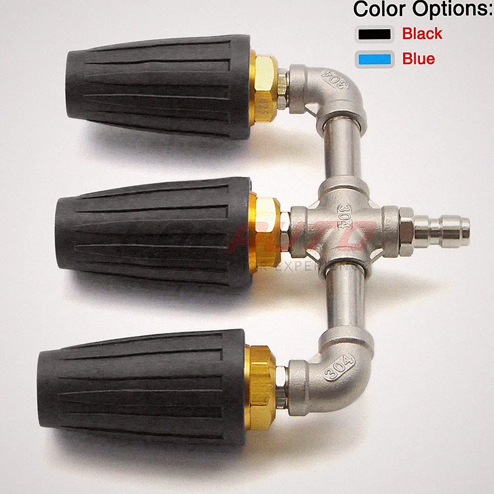 360° High Pressure Power Washer Rotating Triple Turbo Nozzle Spray Tip 4000PSI