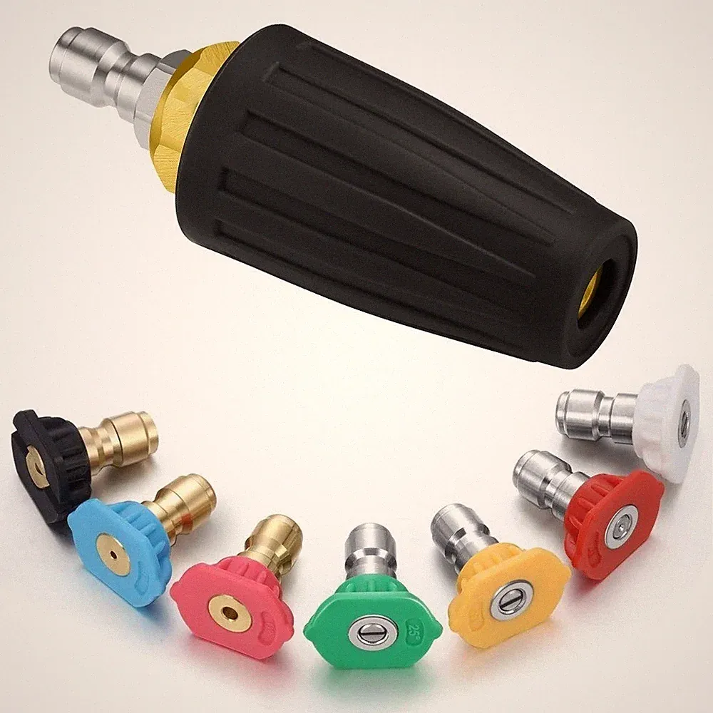 360° Rotating Turbo Nozzle 1/4" Quick Connect 4000 PSI Pressure Washer Tip