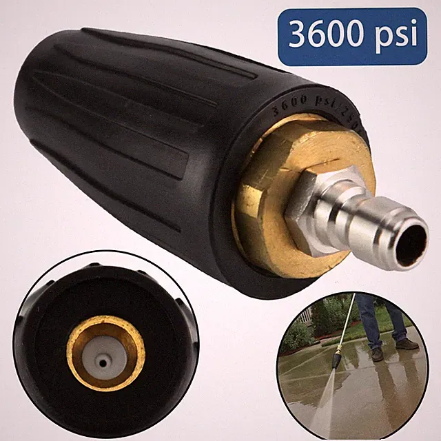 3600/4000PSI High Pressure Washer Turbo Nozzle Rotating Spray Tip 3-4GPM 1/4" US