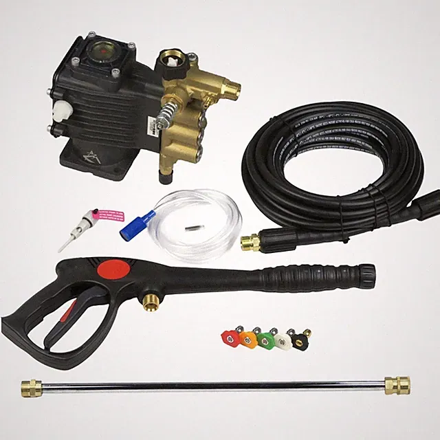 3600 psi, 3/4" Shaft, Horizontal Triplex Pressure Washer Pump & Deluxe Spray Kit