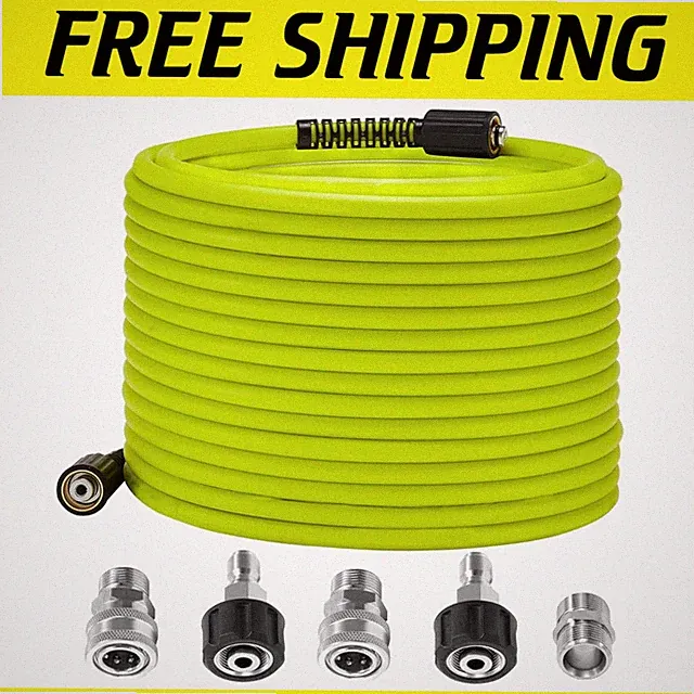 3600 PSI 50 FT Pressure Washer Hose - Quick Connect Adapter