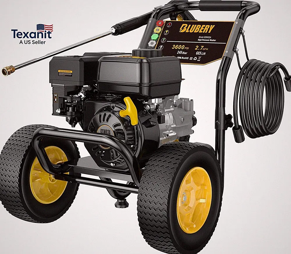3600 PSI Gas Pressure Washer, 2.7 GPM Heavy Duty High Power Washer, 30Ft Pressur