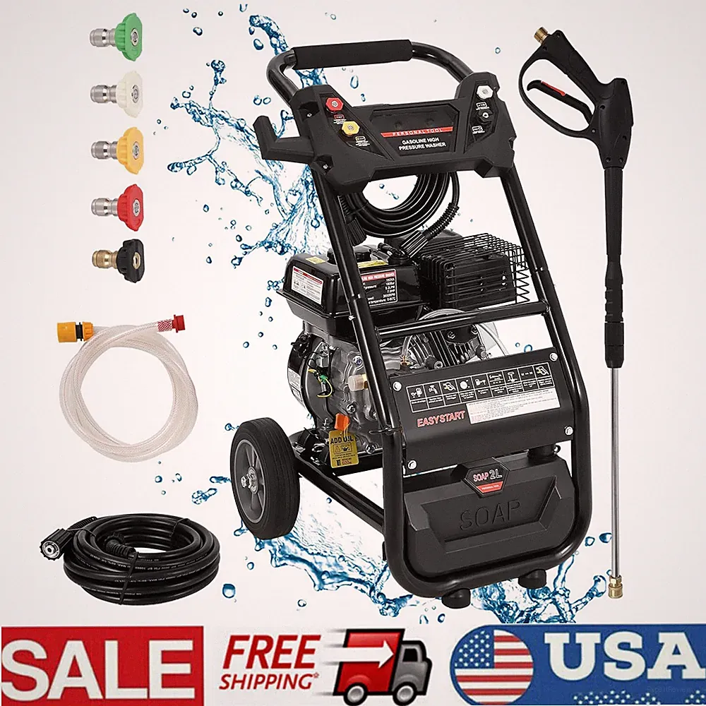 3600 PSI Gas Pressure Washer Pressure Washer 2.6GPM for Cars Fences Drive Tool
