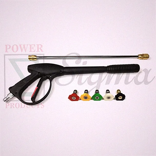 3600PSI High Pressure Washer Spray Gun M22 QC & 1/4" Plug With Wand 5 Nozzles