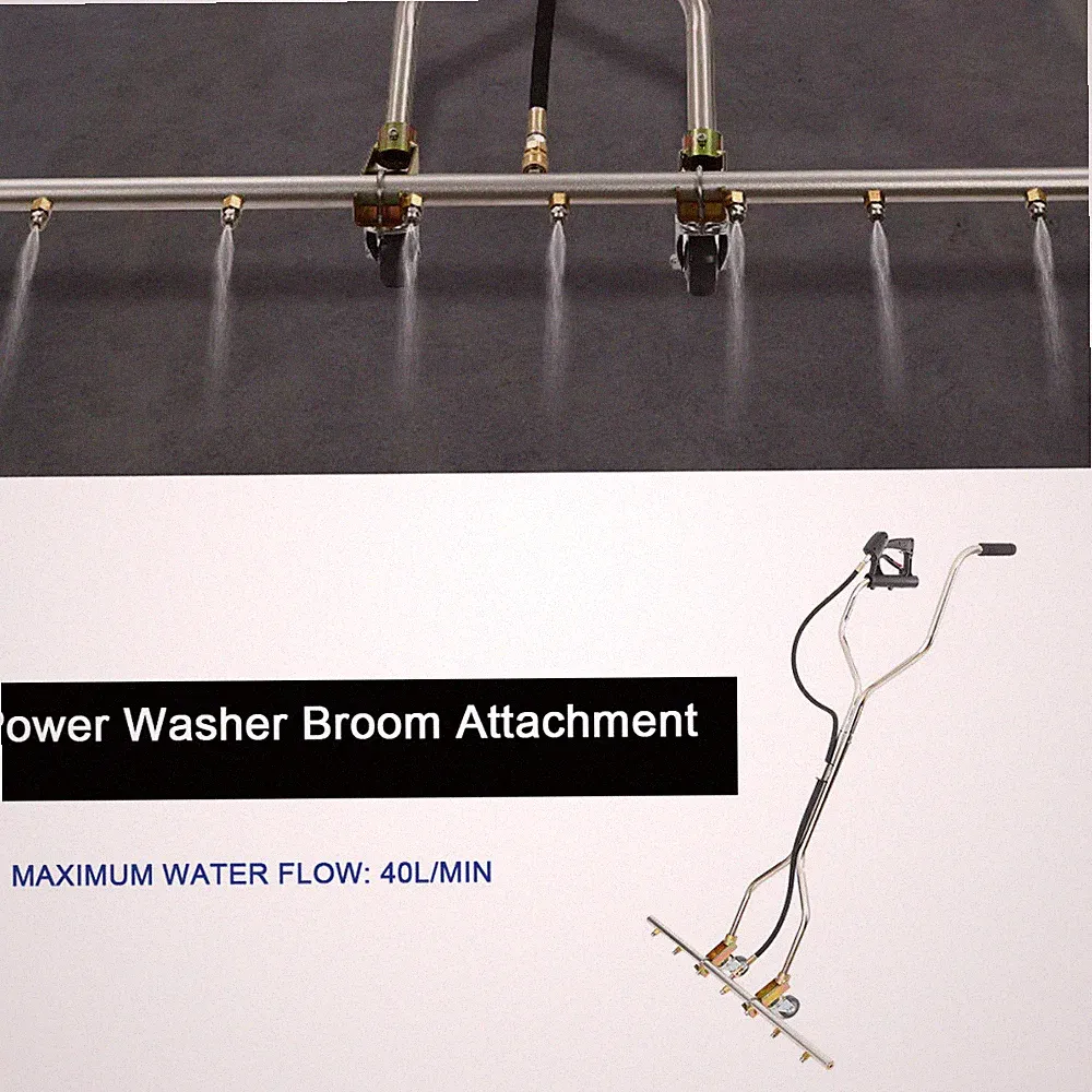 39'' 5000PSI Pressure Washer Water Broom with 7 Nozzles For Hot & Cold Water