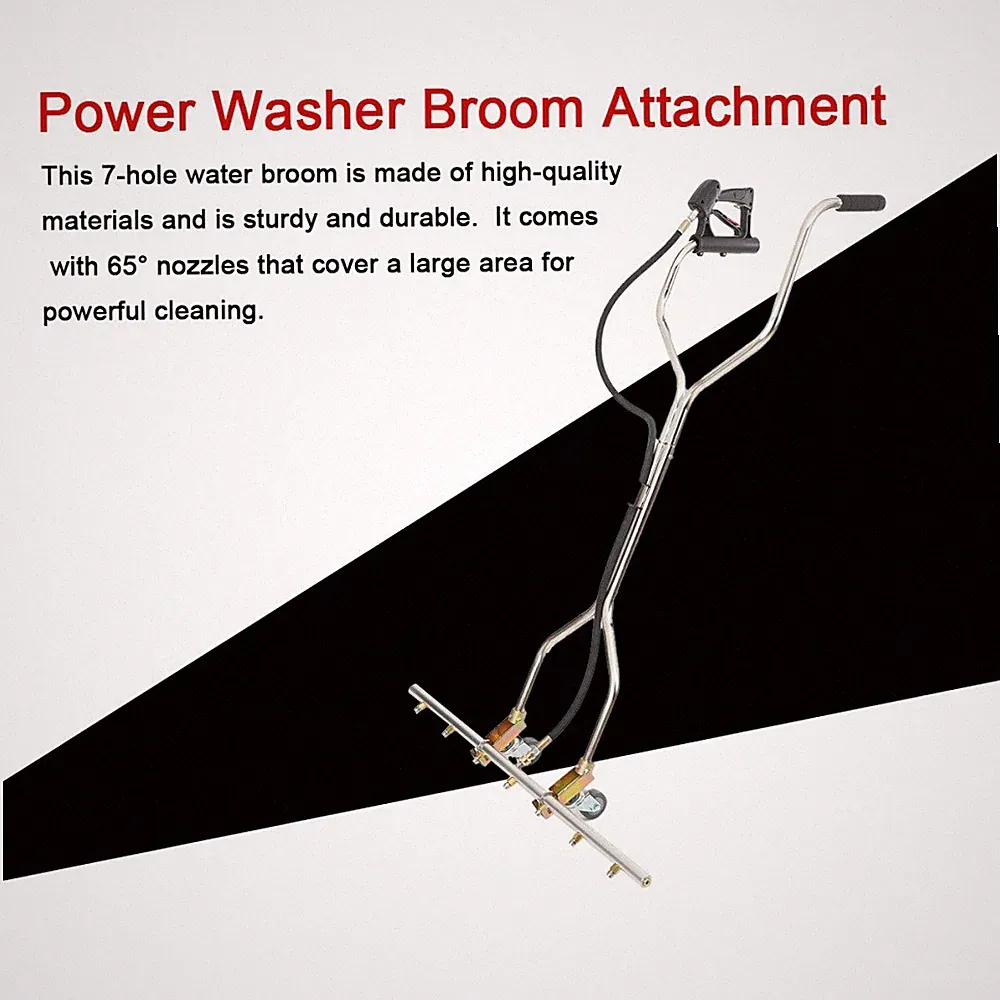 39" 7-Hole Water Broom For Hot and Cold Water Pressure Washer 5000PSI