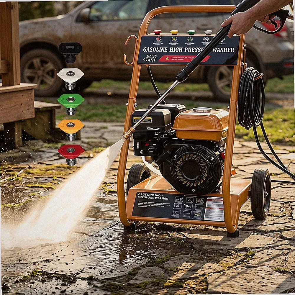 3950 PSI Gas High Pressure Washer 5 Nozzles Gas Powered Washer 2.6 GPM 212cc