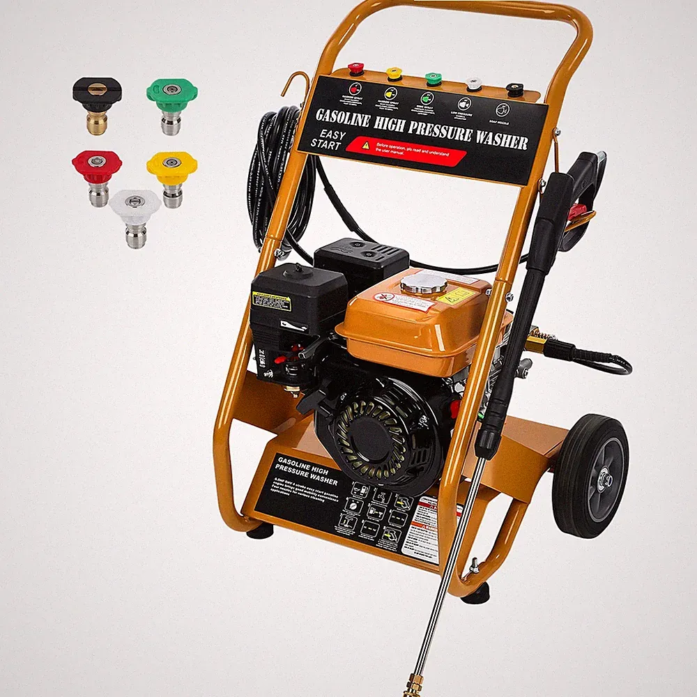 3950 PSI Gas Pressure Washer 2.6 GPM 212cc 4-Stroke 5 Nozzles For Commercial Use