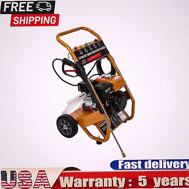 3950 PSI Gas Pressure Washer 5 Nozzles Gas Powered Washer 6.5HP 2.6 GPM 6.5HP