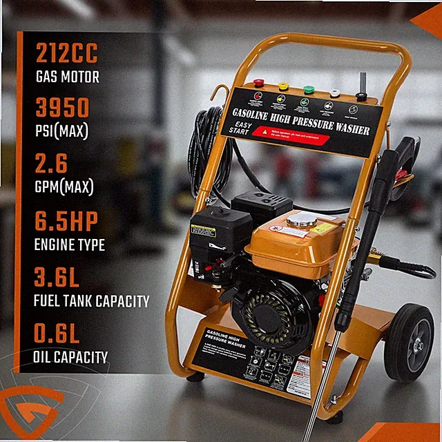 3950 PSI Gas Pressure Washer 5 Nozzles Gas Powered Washer 6.5HP 2.6GPM 212cc US